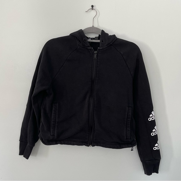 Adidas Womens Cropped Jacket - Picture 1 of 2